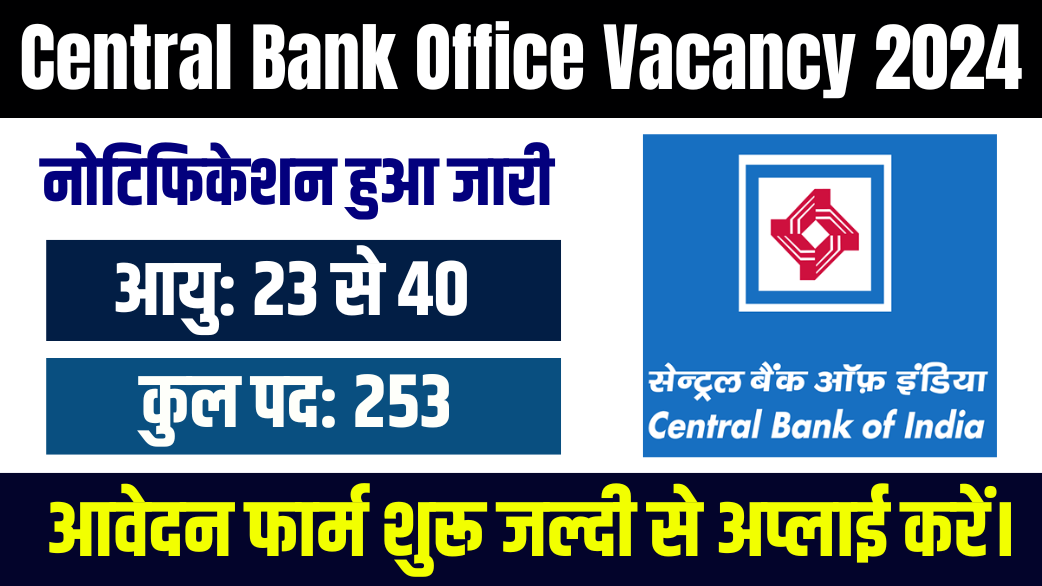 Central Bank Office Vacancy 2024