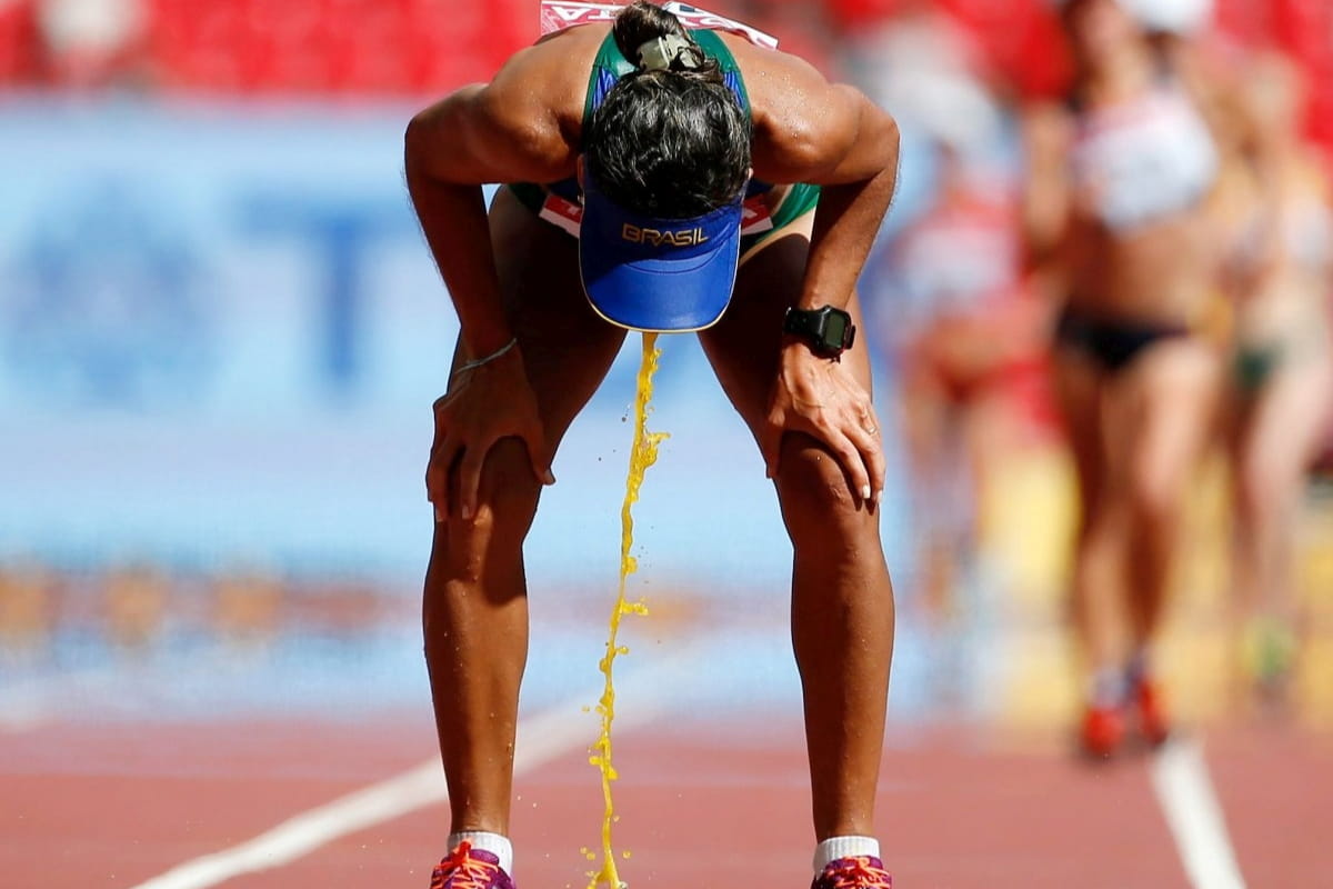 7. The poor athlete was so nervous they needed to lose some water weight